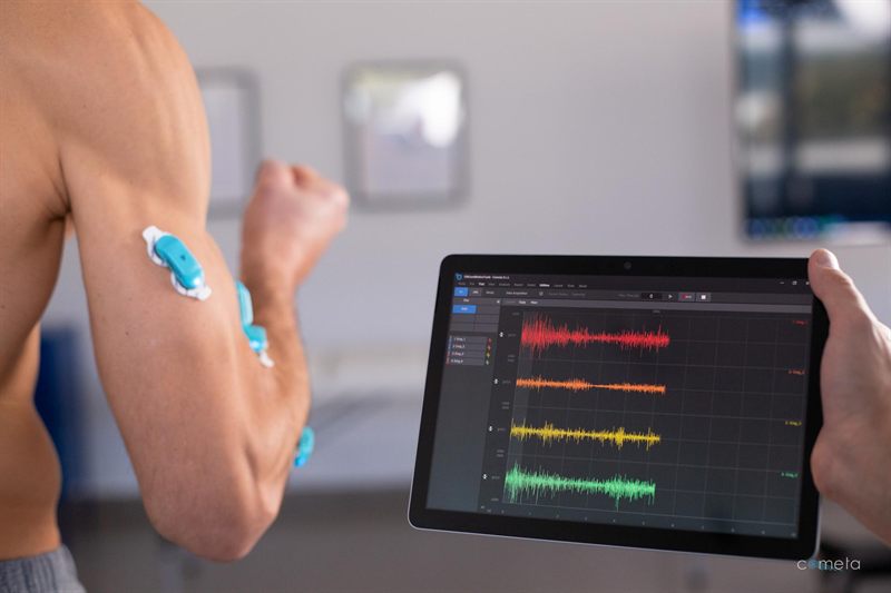 EMG-Signalanalyse in Echtzeit auf dem Tablet im Forschungslabor